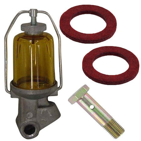 Aic Replacement Parts Plastic Gas Fuel Sediment Bowl, Bolt, & Washer Kit Fits Ford 600 601 700 800 801 NCA9155D-2GSKTS&1BOLT